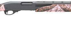 Remington 870 Express Compact Pump Shotgun 81150, 20 Gauge, 21 in Vent Rib, 3 in Chmbr, Mossy Oak Blaze Pink Camo Stock, Black Matte Finish